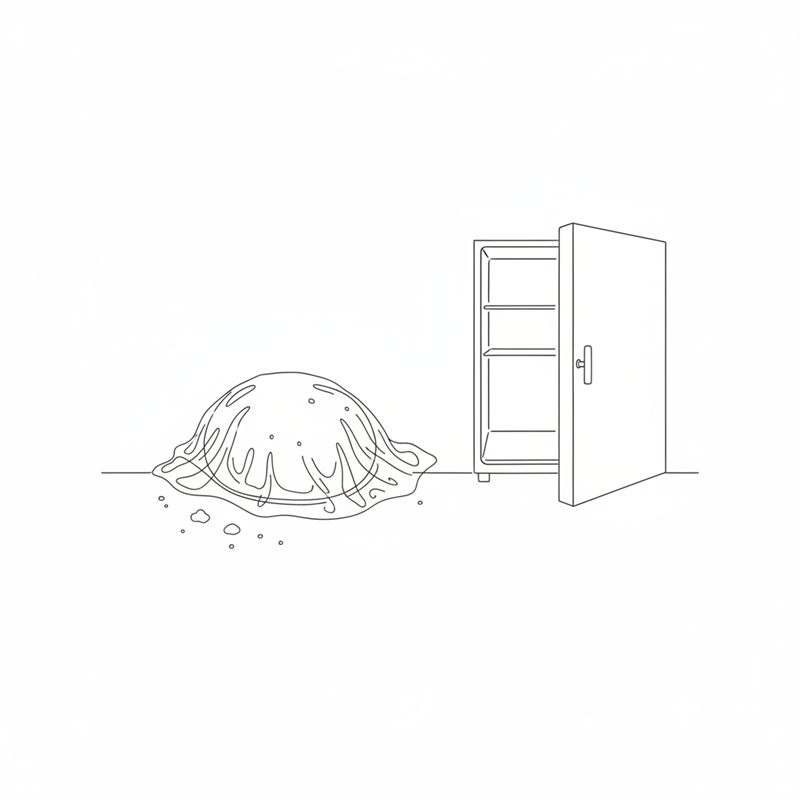 Illustration: die Teigkugel wird in Frischhaltefolie gewickelt und kalt gestellt