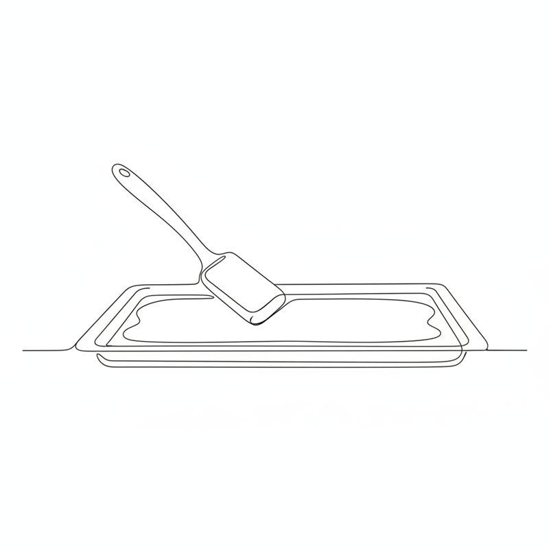 Illustration: Soße wird auf den gebackenen Boden gestrichen, darauf Salat, Tomate und Hackfleisch
